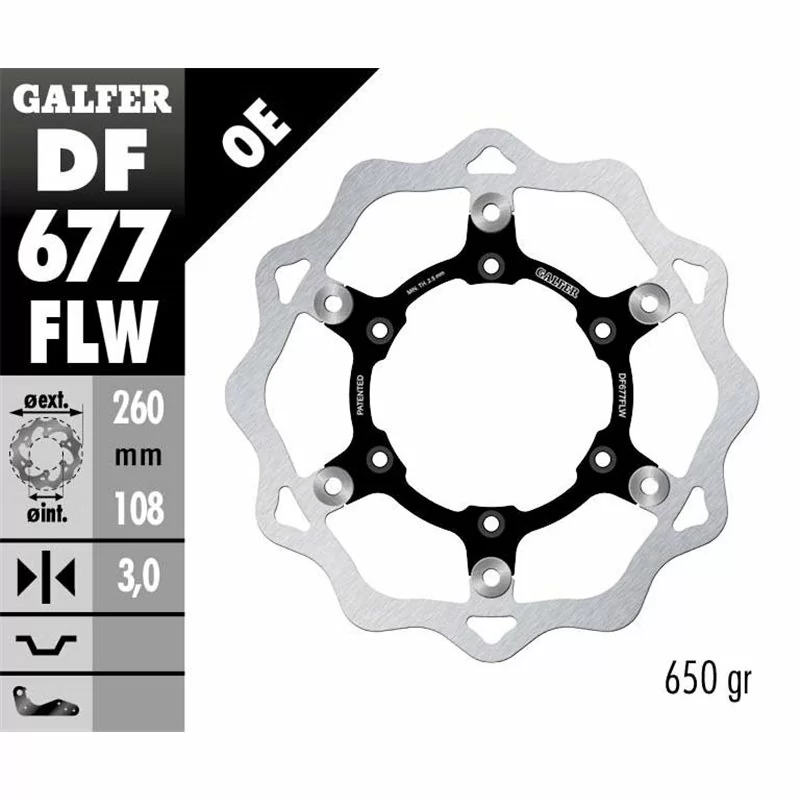 Galfer DF677FLW Bremsscheibe Wave Schwimmend