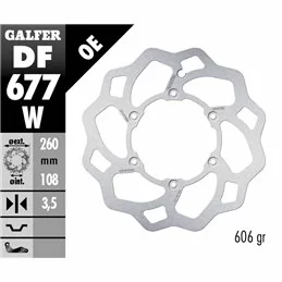 Galfer DF677W Brake Disco Wave Fixed