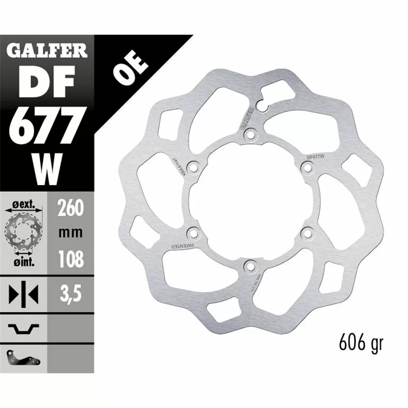 Galfer DF677W Brake Disco Wave Fixed