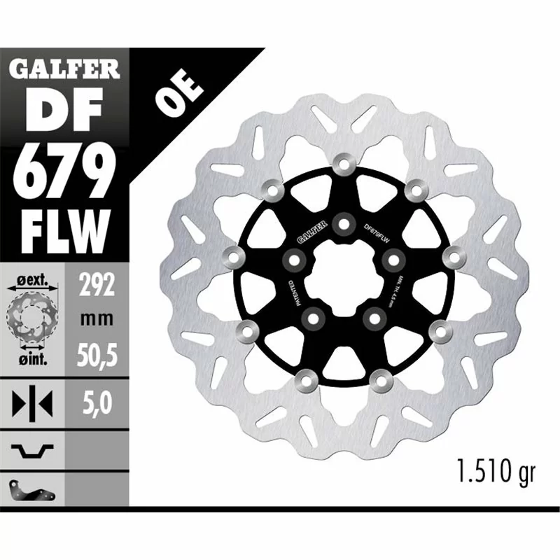 Galfer DF679FLW Disque de Frein Wave Flottant