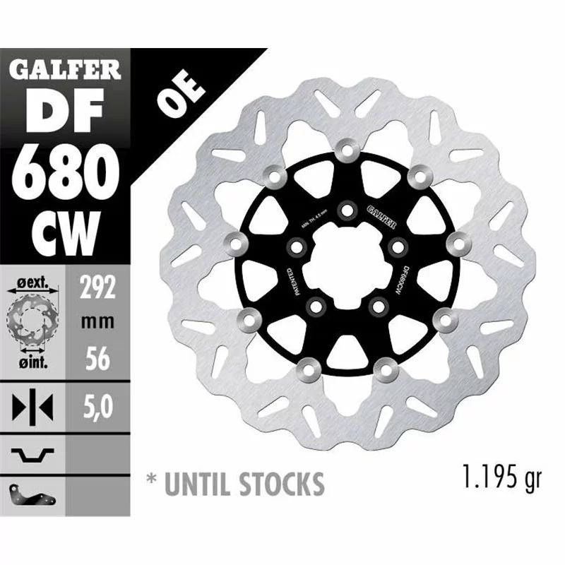 Galfer DF680CW Brake Disc Wave Floating