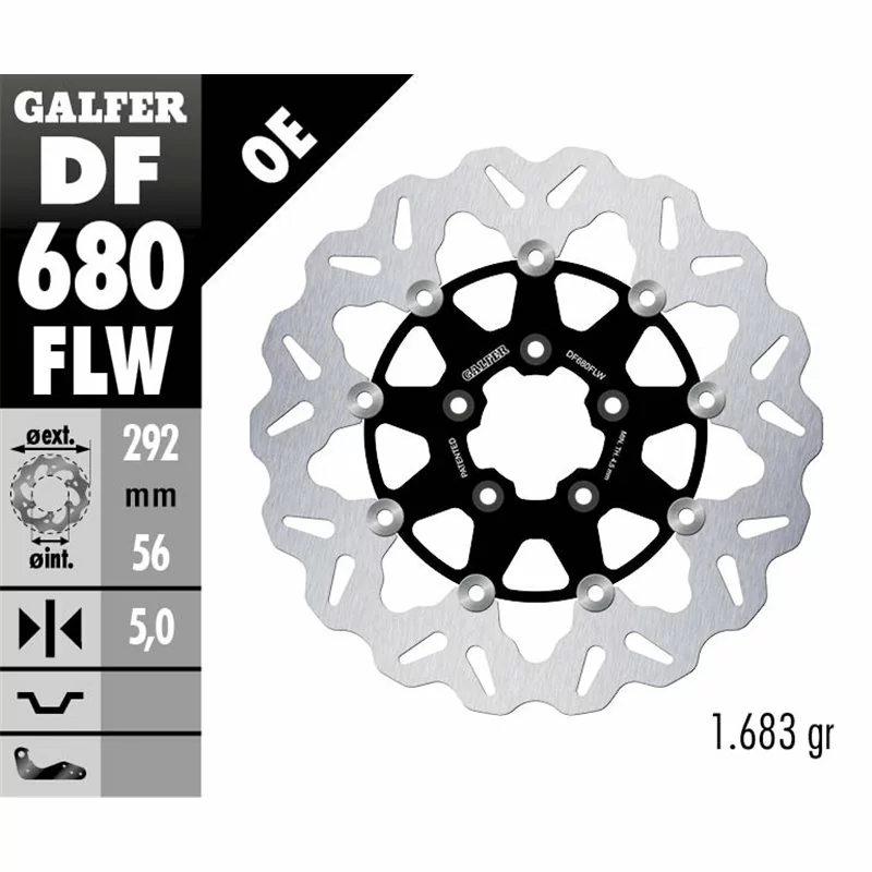 Galfer DF680FLW Disco de Freno Wave Flotante