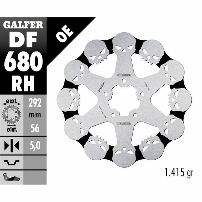 Galfer DF680RH Bremsscheibe Wave Fixiert