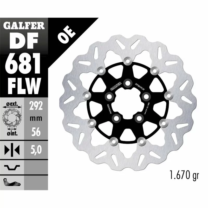 Galfer DF681FLW Bremsscheibe Wave Schwimmend