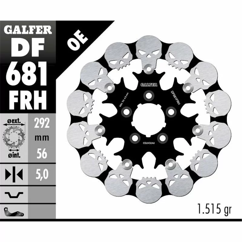 Galfer DF681FRH Brake Disc Wave Floating