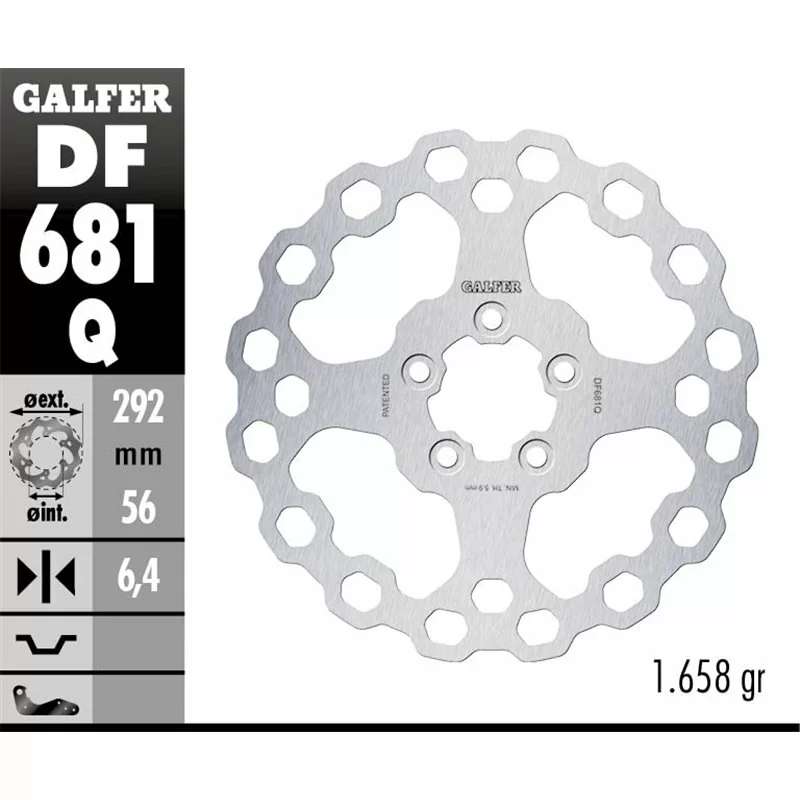 Galfer DF681Q Bremsscheibe Wave Fixiert