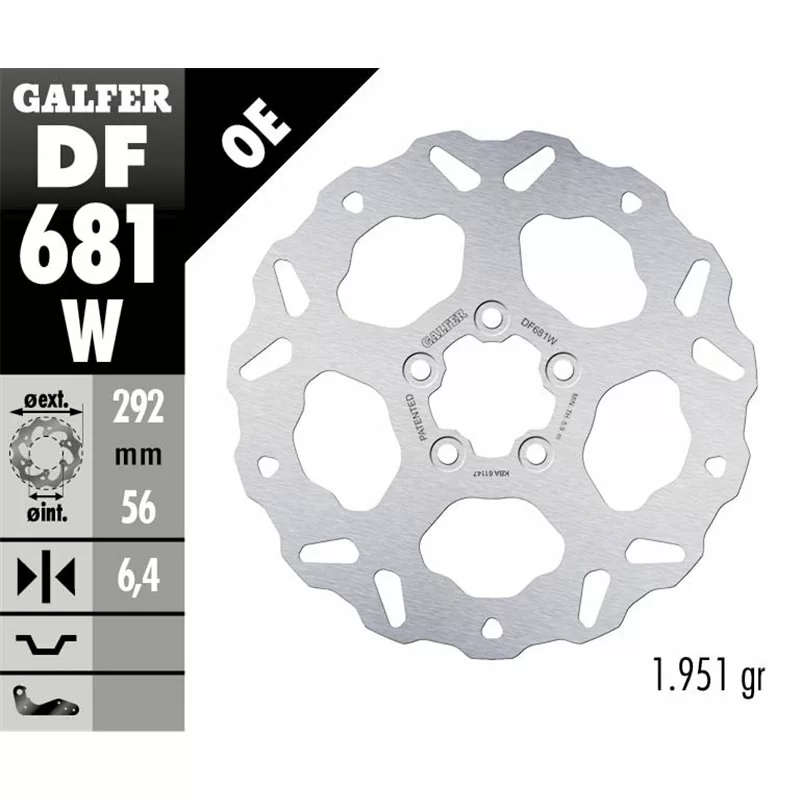 Galfer DF681W Brake Disco Wave Fixed