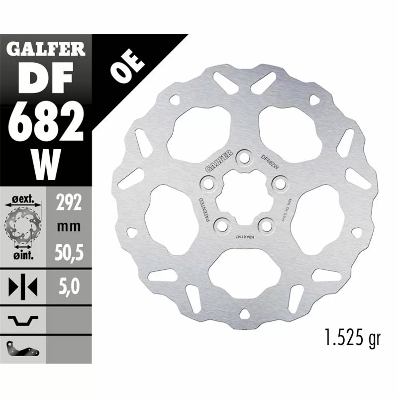 Galfer DF682W Brake Disco Wave Fixed