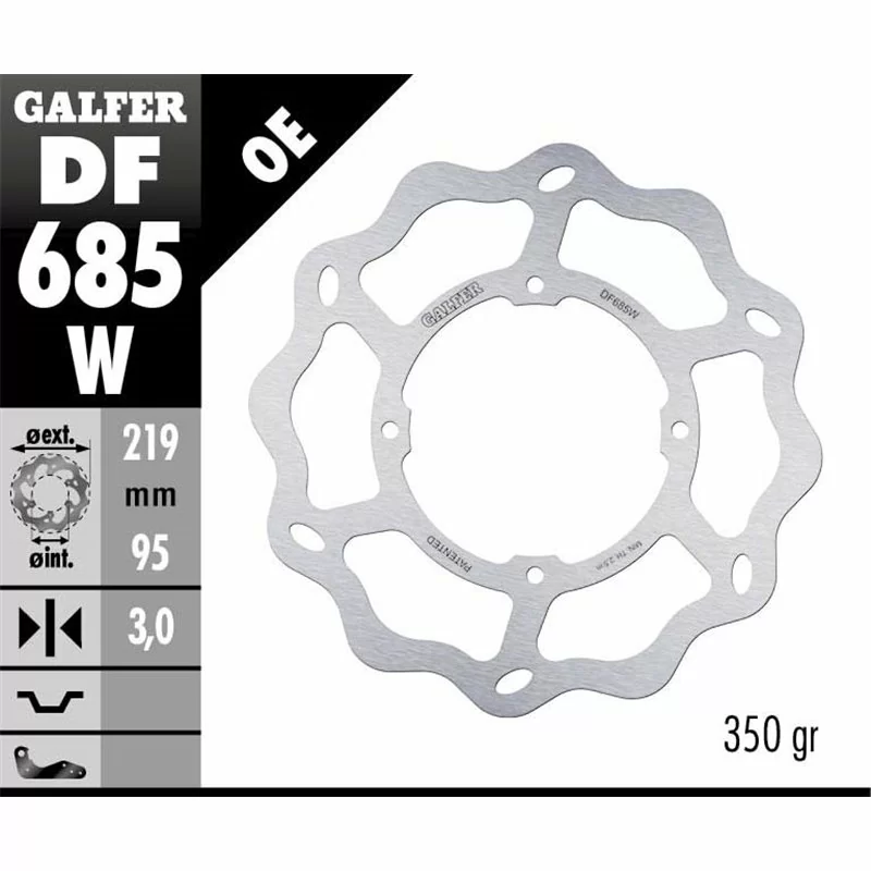 Galfer DF685W Bremsscheibe Wave Fixiert