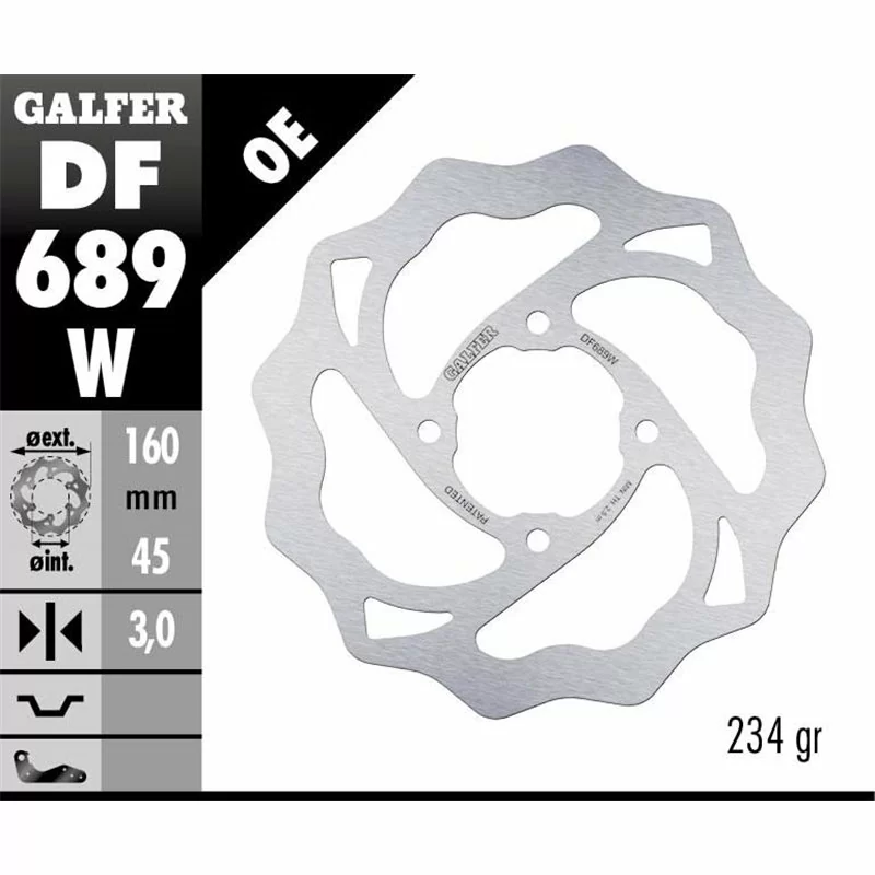 Galfer DF689W Brake Disco Wave Fixed