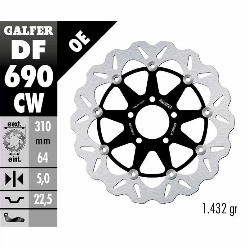 Galfer DF690CW Disco Freno Wave Flottante