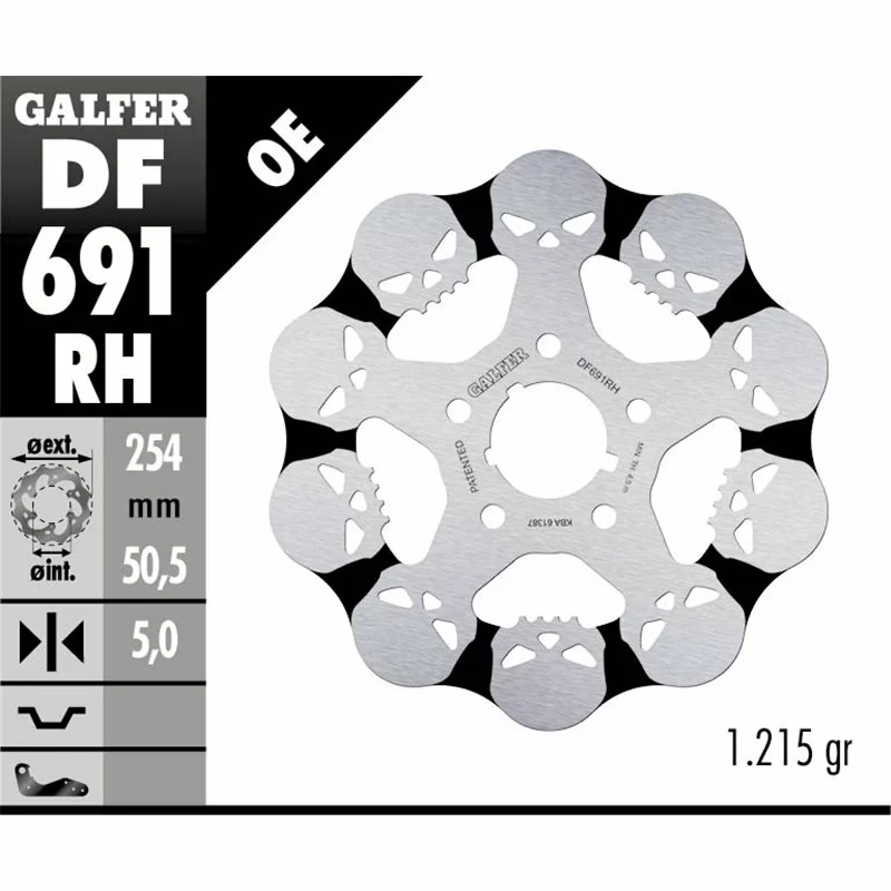 Galfer DF691RH Brake Disco Wave Fixed