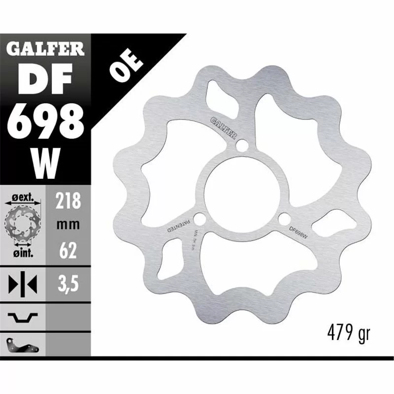 Galfer DF698W Bremsscheibe Wave Fixiert