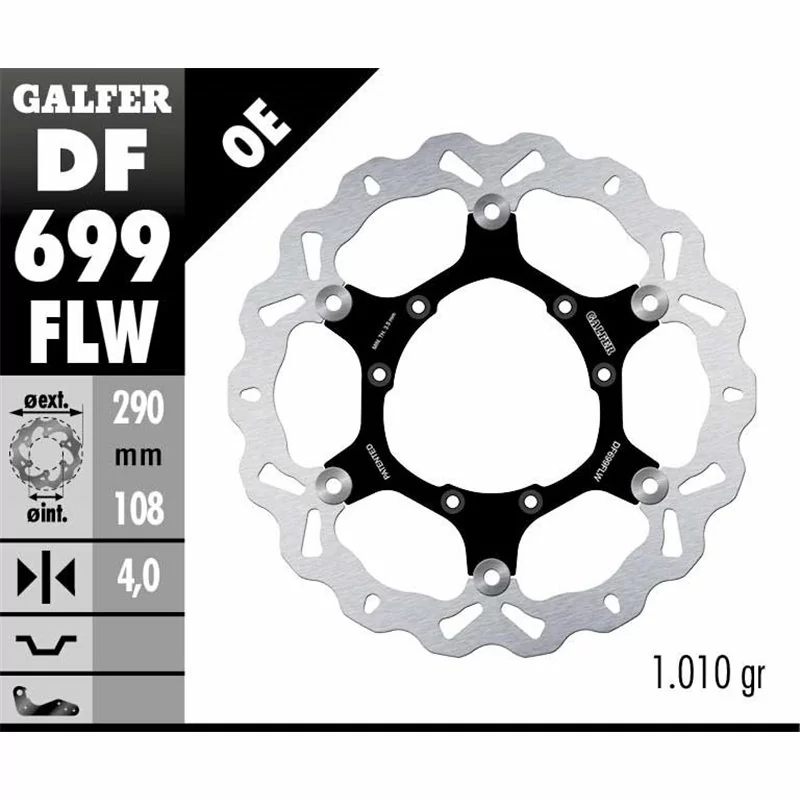 Galfer DF699FLW Bremsscheibe Wave Schwimmend