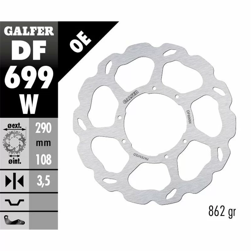 Galfer DF699W Brake Disco Wave Fixed