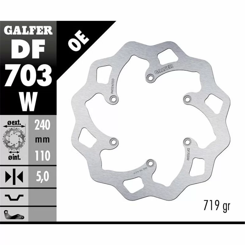 Galfer DF703W Bremsscheibe Wave Fixiert