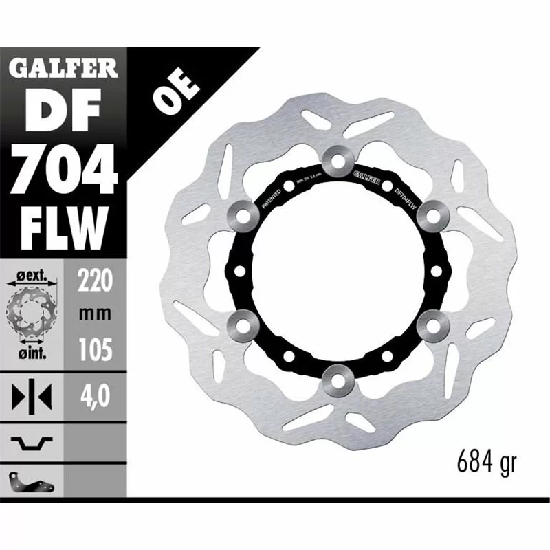 Galfer DF704FLW Brake Disc Wave Floating