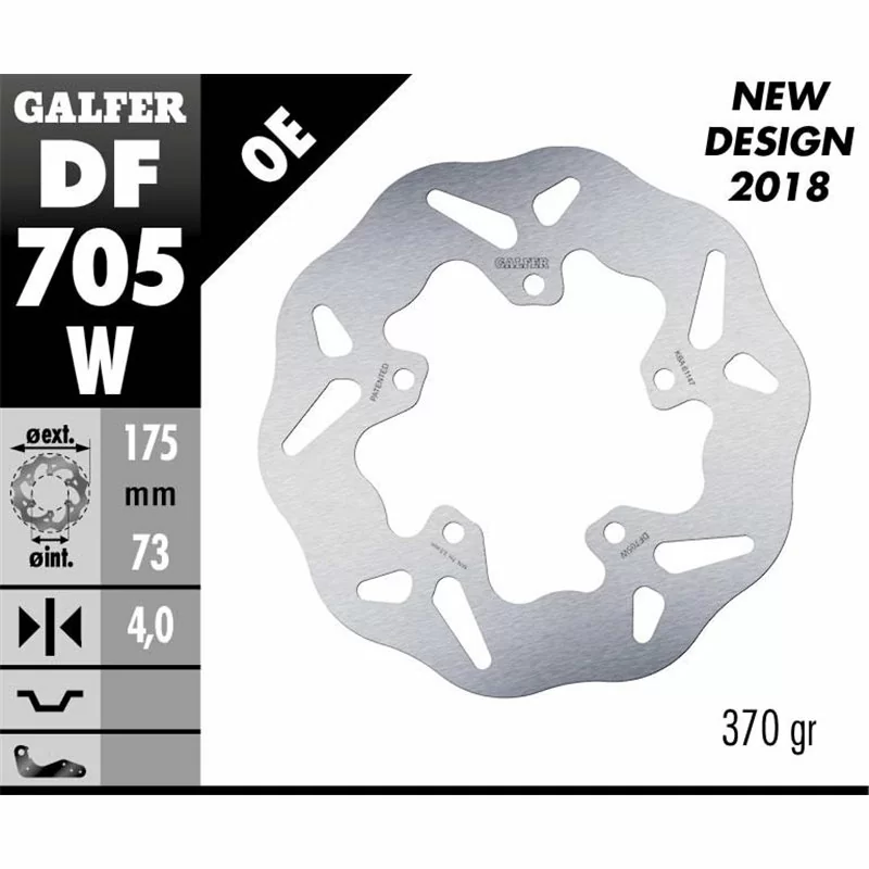 Galfer DF705W Disque De Frein Wave Fixe