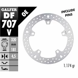 Galfer DF707V Brake Disco Wave Fixed