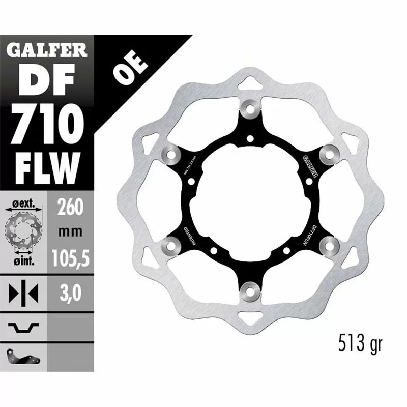 Galfer DF710FLW Bremsscheibe Wave Schwimmend