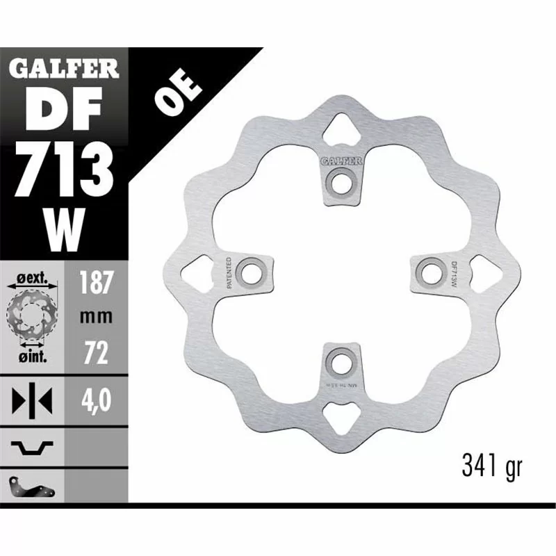 Galfer DF713W Bremsscheibe Wave Fixiert