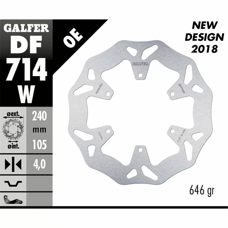 Galfer DF714W Disque De Frein Wave Fixe