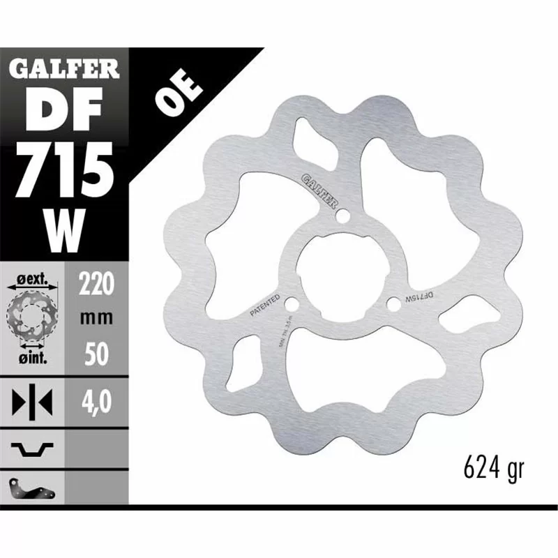 Galfer DF715W Bremsscheibe Wave Fixiert