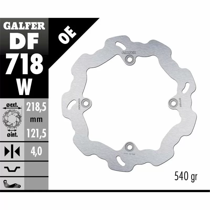 Galfer DF718W Bremsscheibe Wave Fixiert