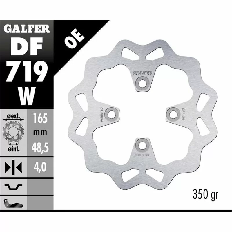 Galfer DF719W Bremsscheibe Wave Fixiert