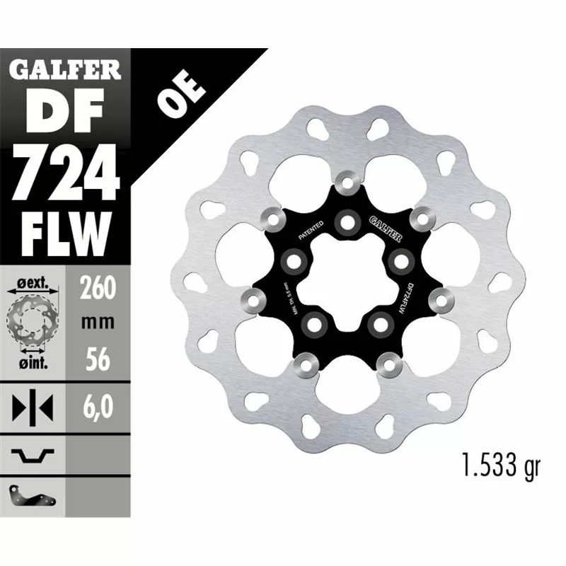 Galfer DF724FLW Brake Disc Wave Floating