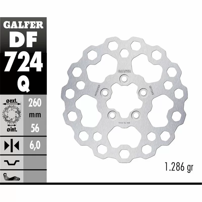 Galfer DF724Q Bremsscheibe Wave Fixiert