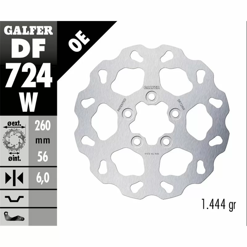 Galfer DF724W Disque De Frein Wave Fixe