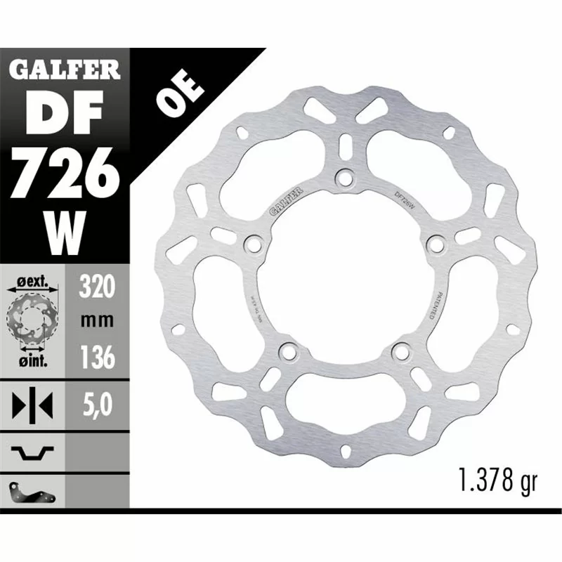 Galfer DF726W Bremsscheibe Wave Fixiert