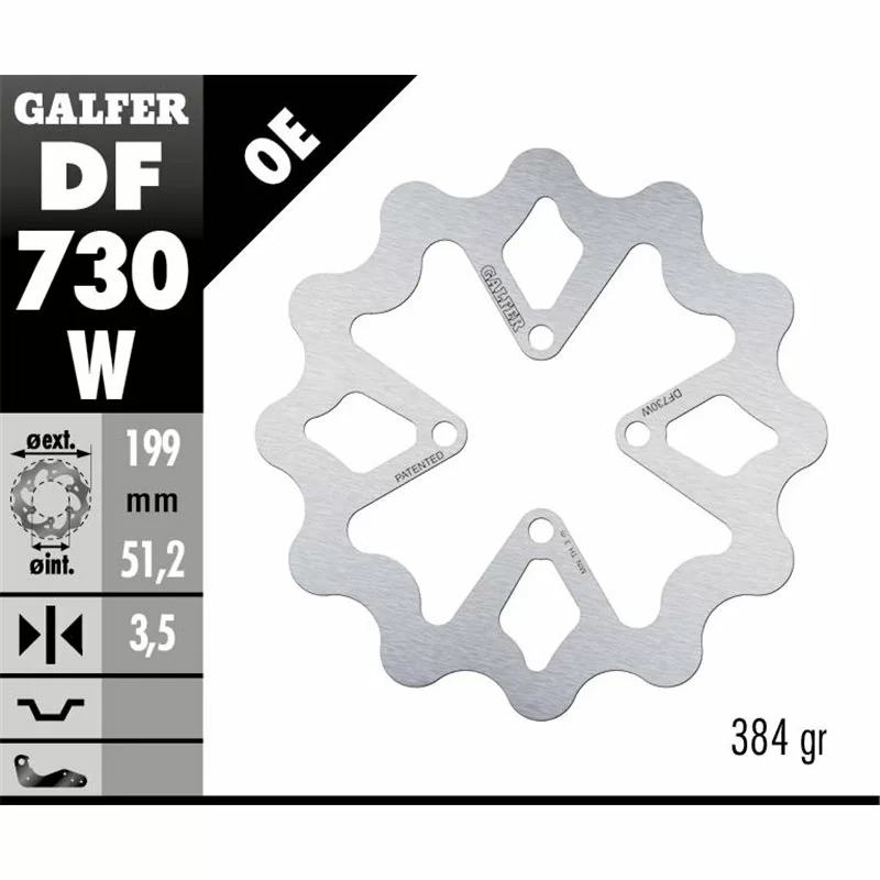 Galfer DF730W Bremsscheibe Wave Fixiert