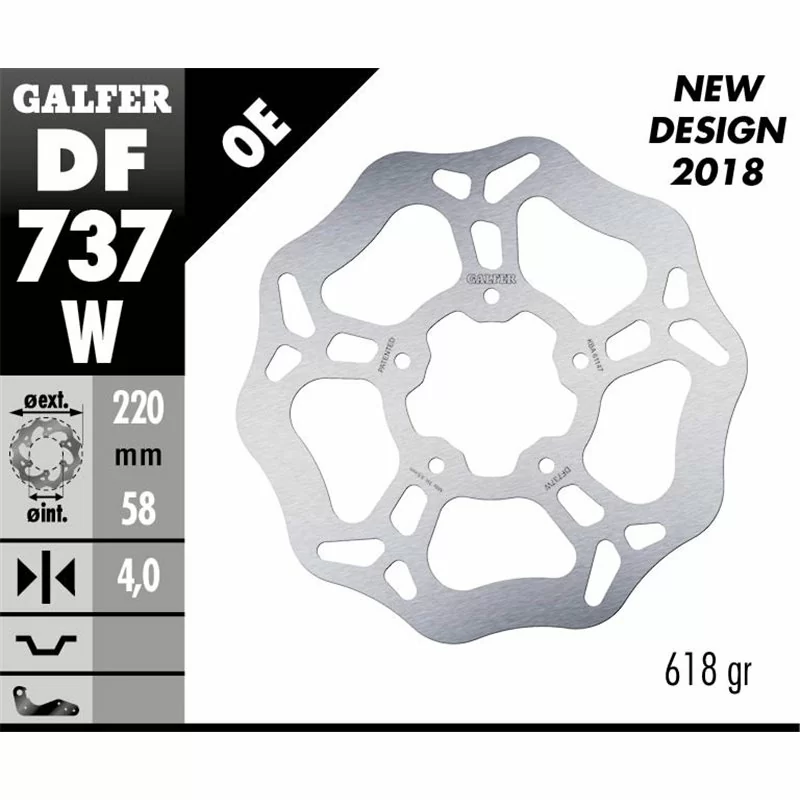 Galfer DF737W Disque De Frein Wave Fixe