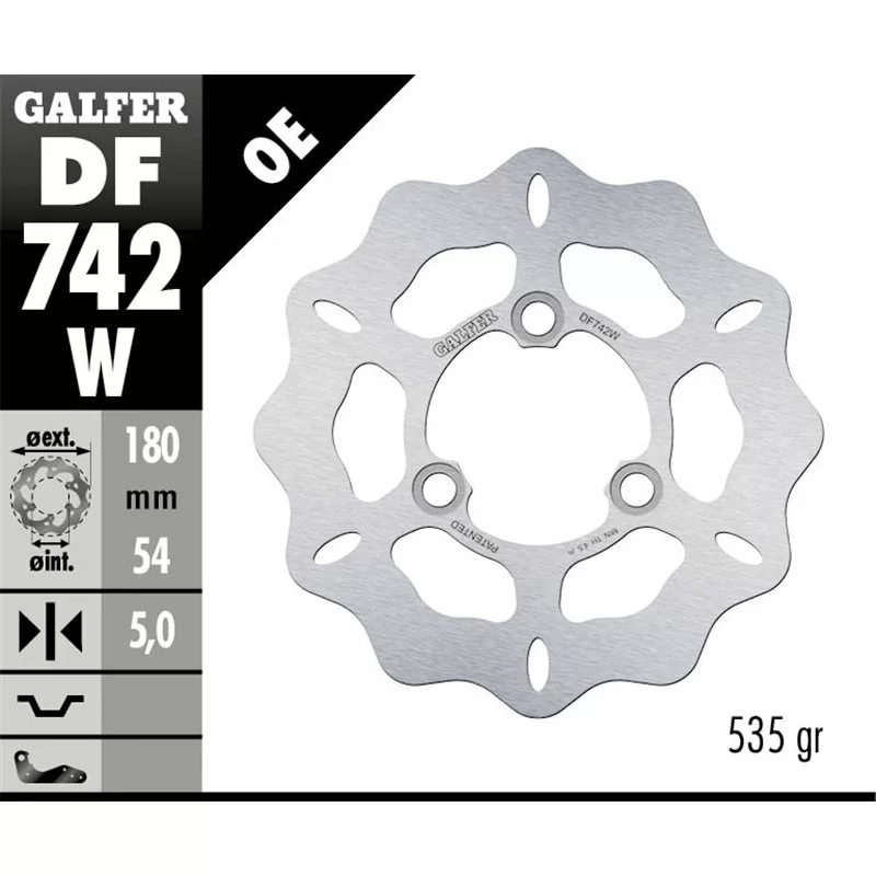 Galfer DF742W Brake Disco Wave Fixed