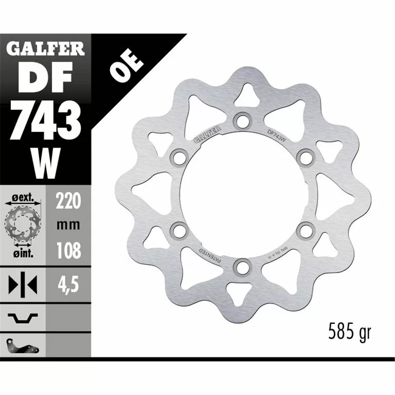 Galfer DF743W Brake Disco Wave Fixed