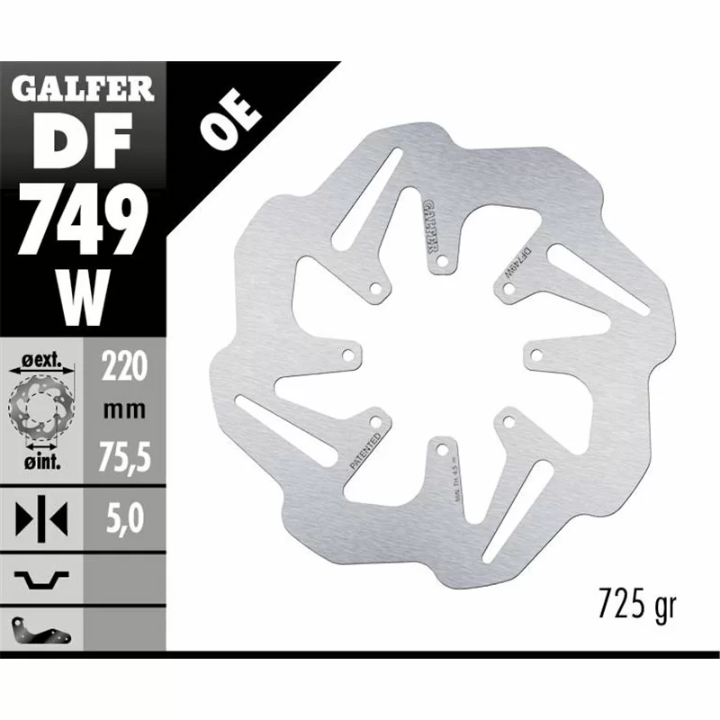 Galfer DF749W Brake Disco Wave Fixed