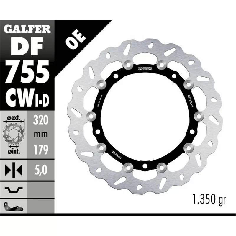 Galfer DF755CWI Bremsscheibe Wave Schwimmend