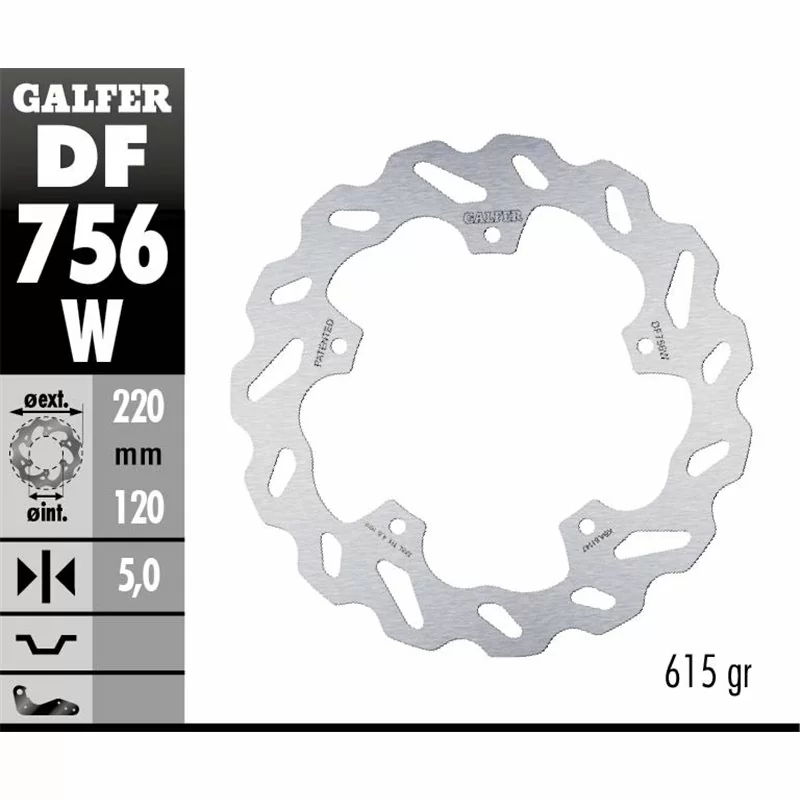 Galfer DF756W Brake Disco Wave Fixed