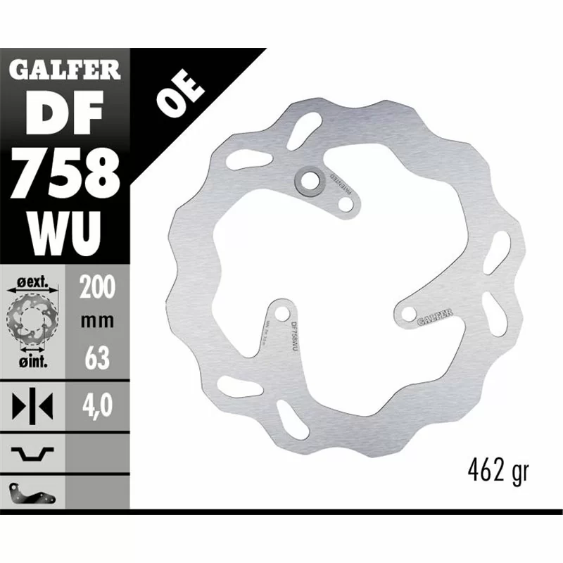 Galfer DF758WU Brake Disco Wave Fixed