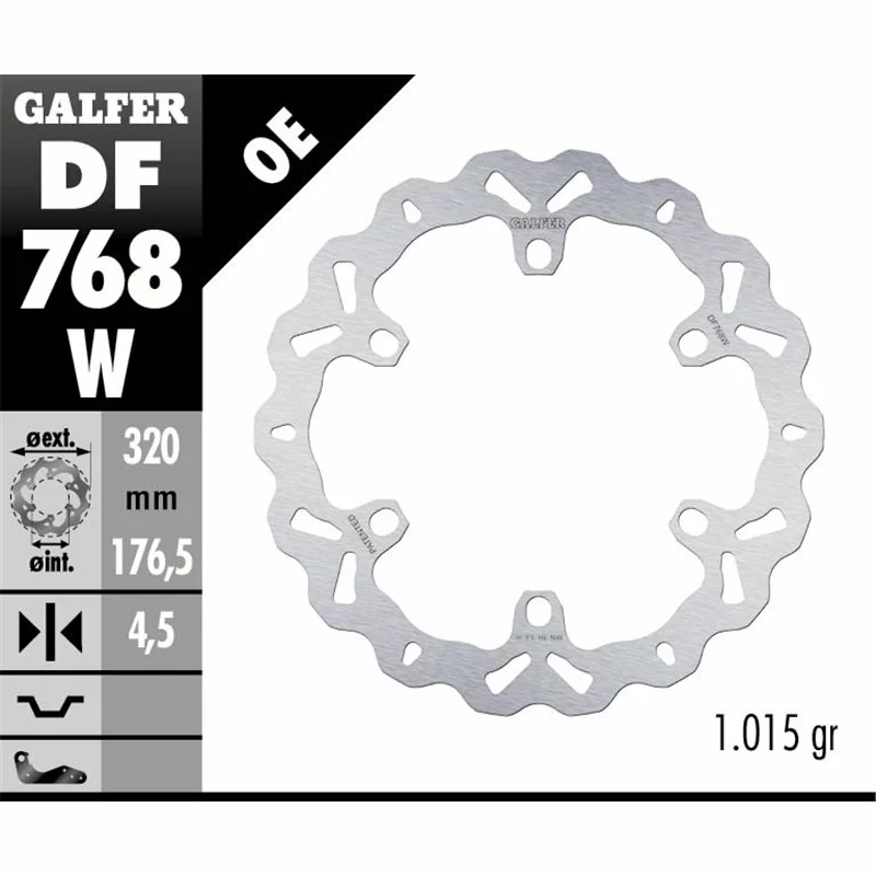 Galfer DF768W Brake Disco Wave Fixed