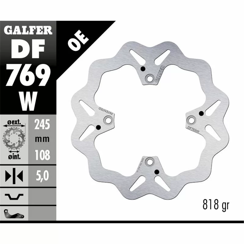 Galfer DF769W Brake Disco Wave Fixed