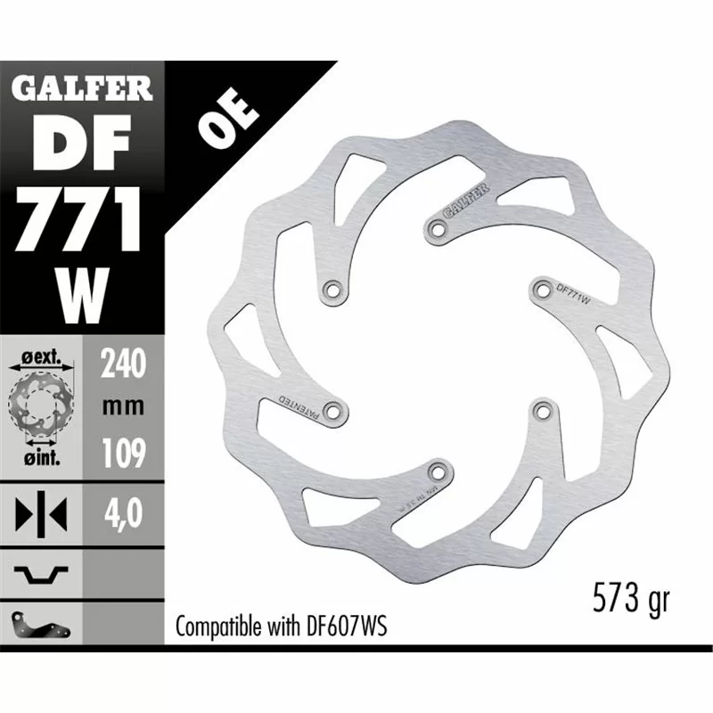 Galfer DF771W Bremsscheibe Wave Fixiert