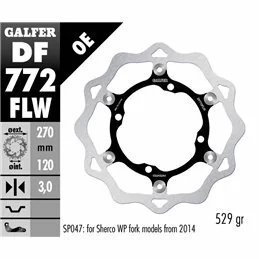 Galfer DF772FLW Bremsscheibe Wave Schwimmend