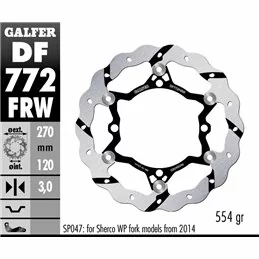 Galfer DF772FRW Disco de Freno Wave Flotante