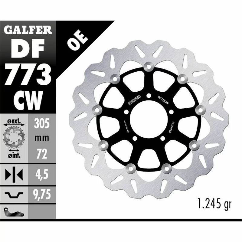 Galfer DF773CW Disco Freno Wave Flottante