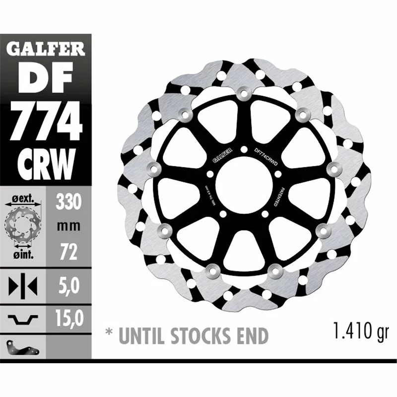 Galfer DF774CRW Bremsscheibe Wave Schwimmend