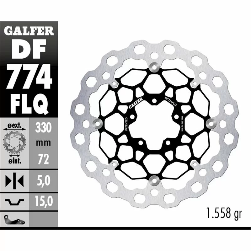 Galfer DF774FLQ Bremsscheibe Wave Schwimmend