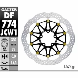 Galfer DF774JCW1G03 Brake Disc Wave Floatech